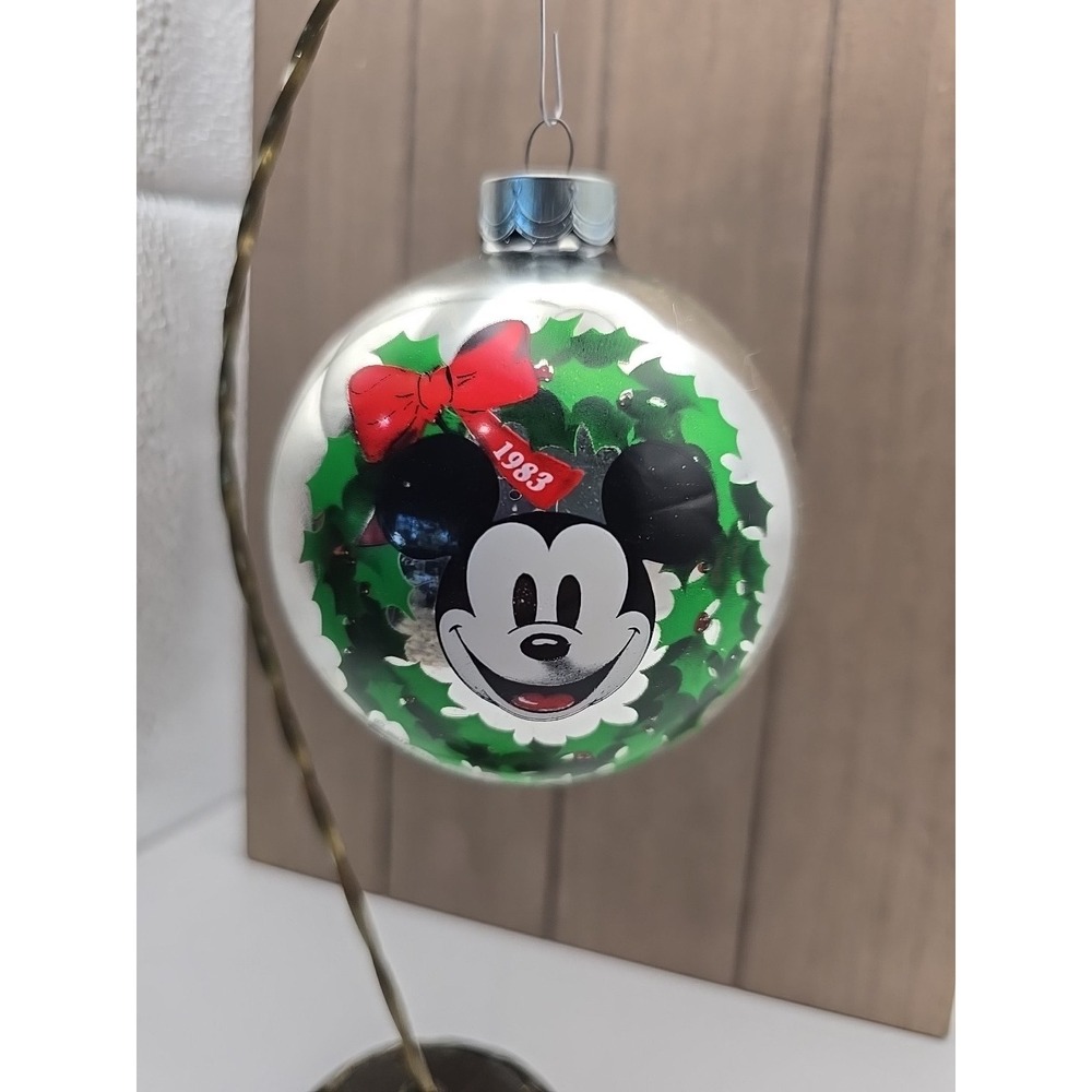 Hallmark Keepsake Glass‎ Ball Ornament 1983 Mickey Mouse